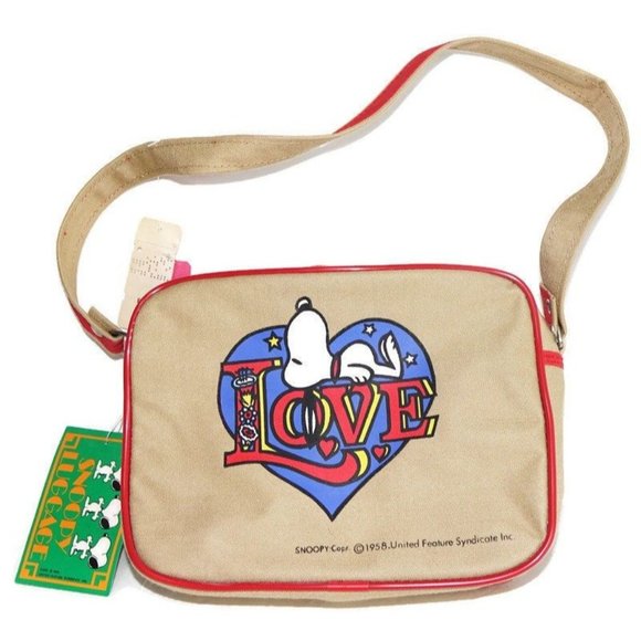 Vintage Snoopy Bag Peanuts Satchel NOS Children's Kid's Shoulder Strap Purse - Picture 3 of 9